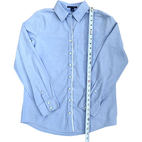 NWT Banana Republic Sky Blue Cotton Button-Up Long Sleeve Shirt S Classic Work - Picture 8 of 9